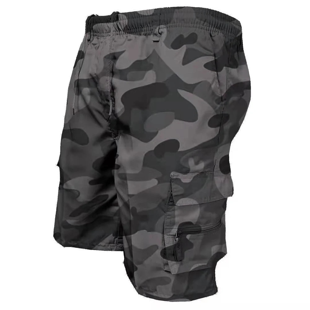 Men's Tactical Cargo Shorts Fashion Pocket Military Shorts Summer Camouflage Jogging Sports Casual Male Work Hiking Short Pants - Ellianto fashion Men's