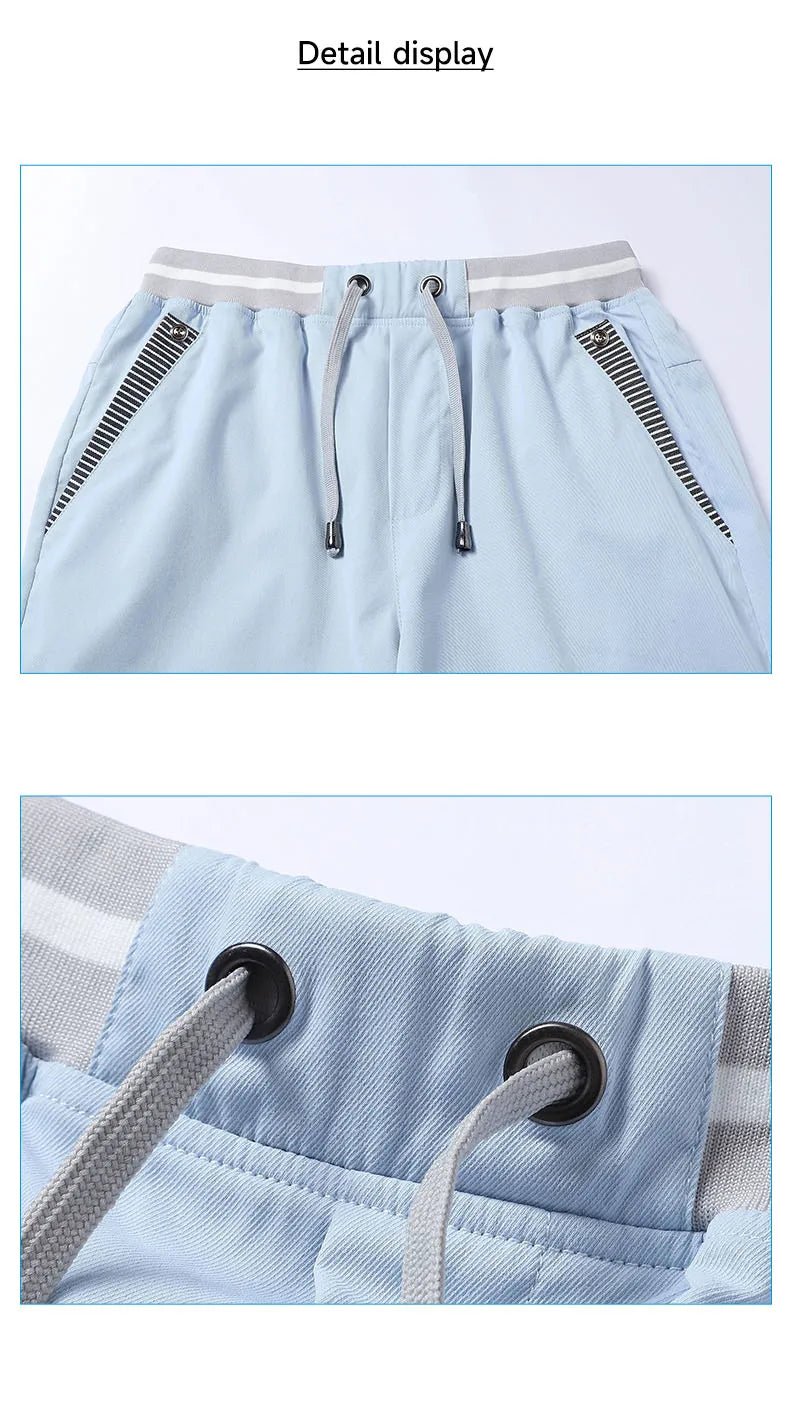 Shorts Man Summer Breathable Lightweight Short Pants Fashion Casual Board Shorts Casual Elastic Waist Drawstring Beach Shorts - Ellianto fashion Men's