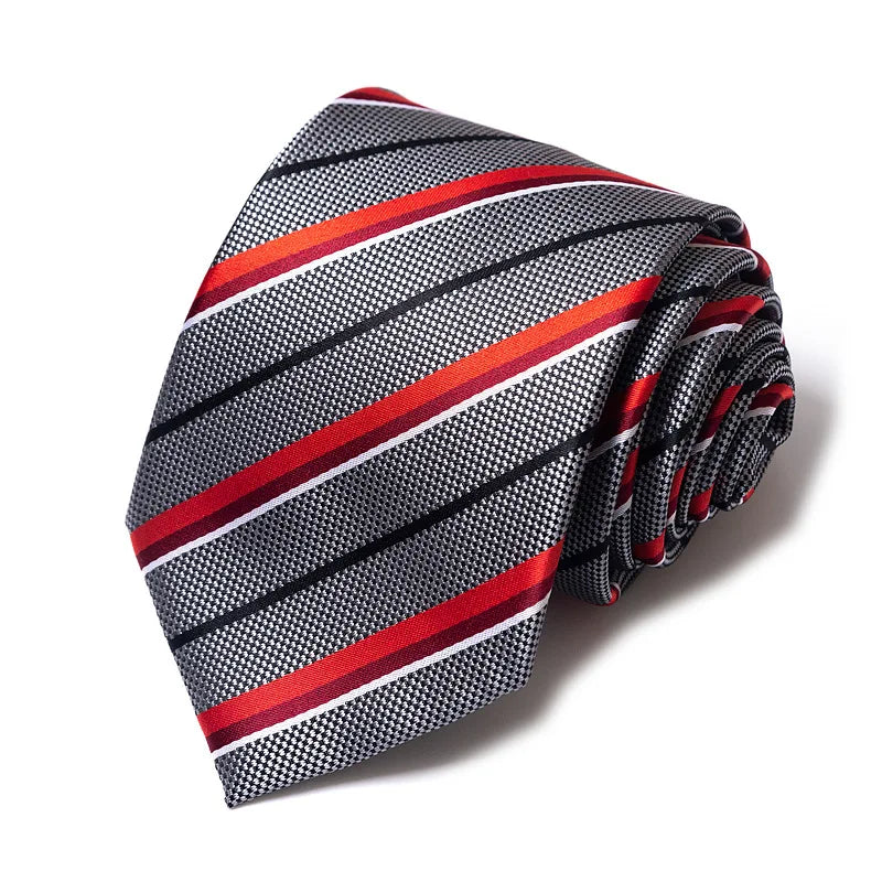 High-quality Wedding Ties For Men Fashion New Style Blue Strip Print Neckties Daily Office Apparel Accessories Gift For Man - Ellianto fashion Men's