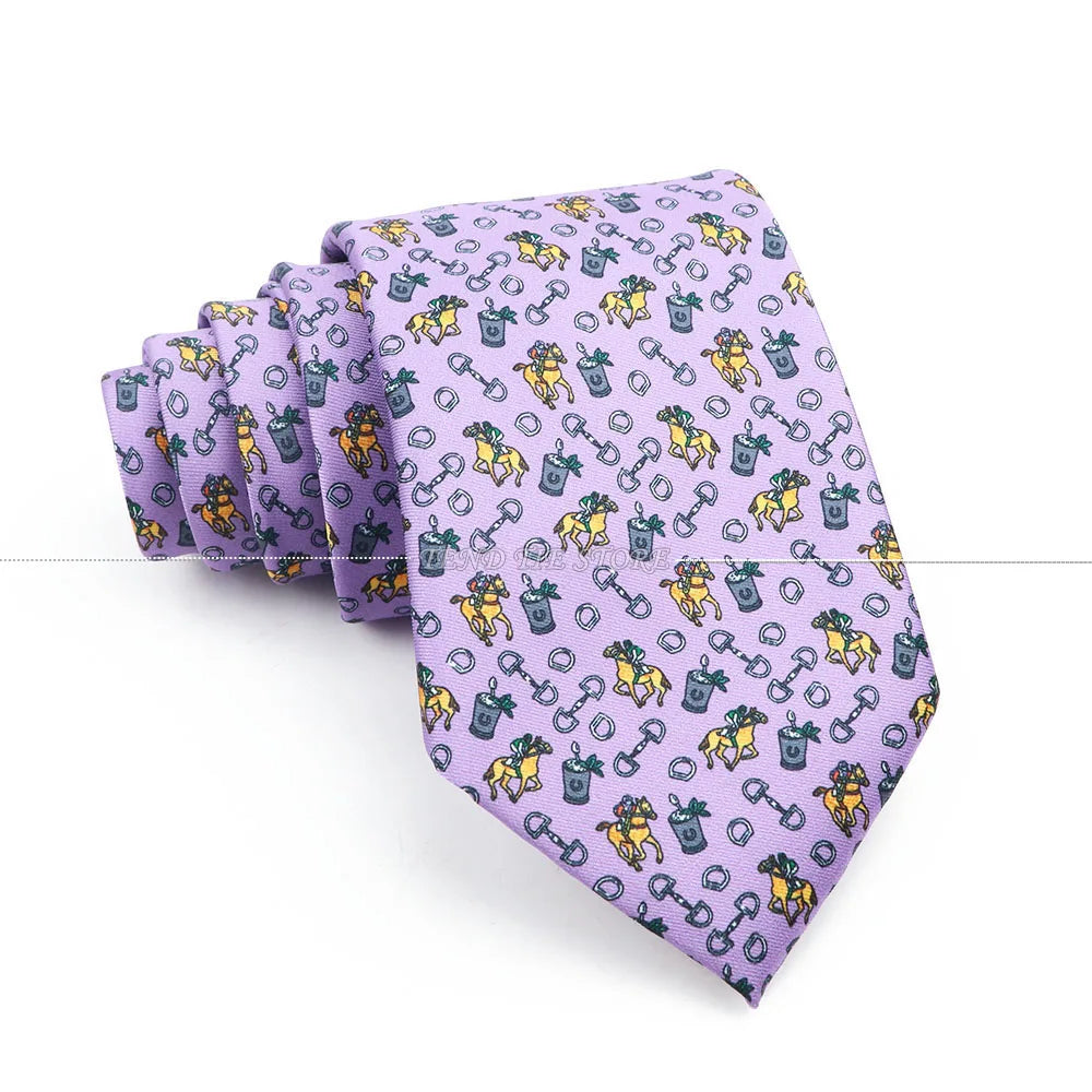 New 42 Colors Men Thin Silk Tie Soft Novelty Animal Fruit Skeleton Cravatas Casual Party Wedding Accessories Gift Free Shipping - Ellianto fashion Men's