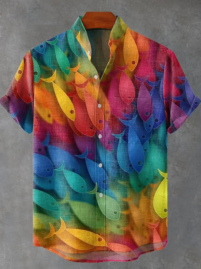 Vintage 3D Floral Printed Shirt – Lightweight Comfort and Effortless Casual Style for the Modern Gentleman