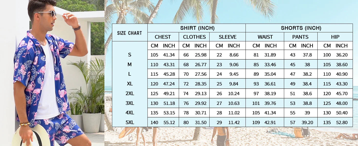 Hawaii Shirt Set Mens Yellow Duck Print Fashion Pattern Summer Fashion Casual Daily Large Button Down Shirt Shorts Two Piece Set - Ellianto fashion Men's