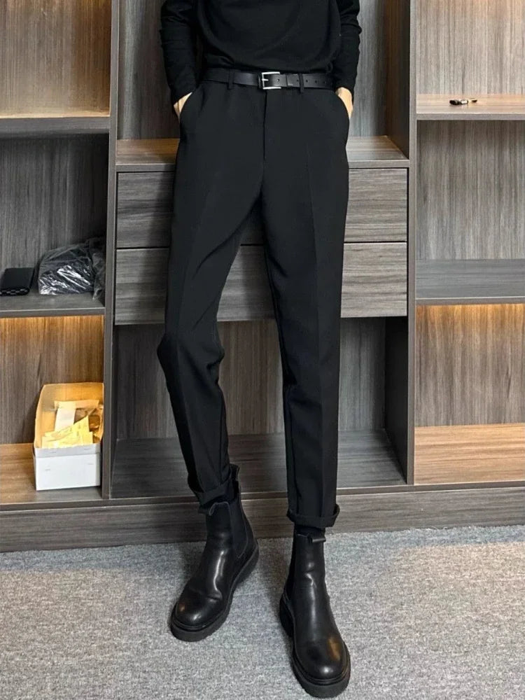 Men's tailored blazer slim-fit business suit jacket men's formal business suit - Ellianto fashion Men's