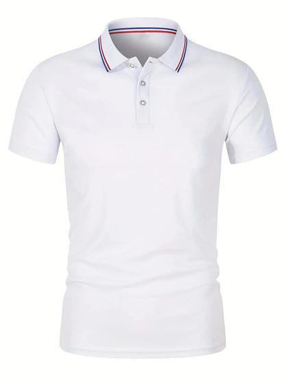2025 Hot Sale Men's Summer Casual Breathable Comfortable Polo Shirt Men's Solid Color High Quality Short Sleeve T-Shirt - Ellianto fashion Men's