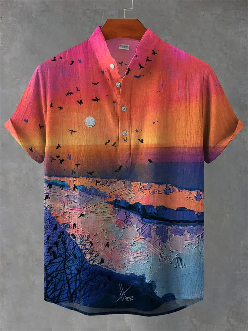 2025 Summer Hawaiian Short-Sleeve Shirt – Lightweight, Breezy Comfort and Effortless Casual Style for the Modern Gentleman