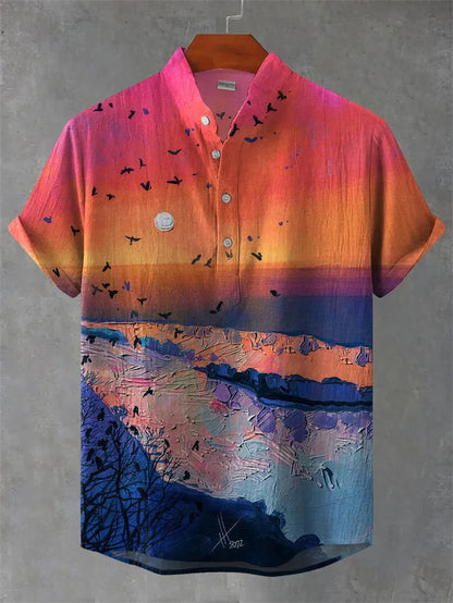 2025 Summer Hawaiian Short-Sleeve Shirt – Lightweight, Breezy Comfort and Effortless Casual Style for the Modern Gentleman