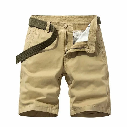 Casual Men's Shorts Trendy Cotton Color Versatile Slim Fit Work Pants Five Minute Pants Loose Fit Casual Style - Ellianto fashion Men's