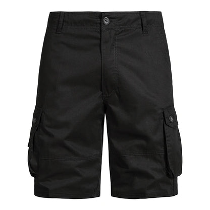 Men's Shorts Loose Large Size Multi-Pocket Overalls Summer Cotton Comfortable Nickel Pants Outdoor Casual Sports Beach Pants - Ellianto fashion Men's