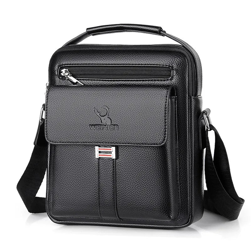 Men's Genuine Leather Crossbody Shoulder Bags High quality Tote Fashion Business Man Messenger Bag Leather Bags fanny pack - Ellianto fashion Men's