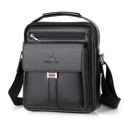 Men's Genuine Leather Crossbody Shoulder Bags High quality Tote Fashion Business Man Messenger Bag Leather Bags fanny pack - Ellianto fashion Men's