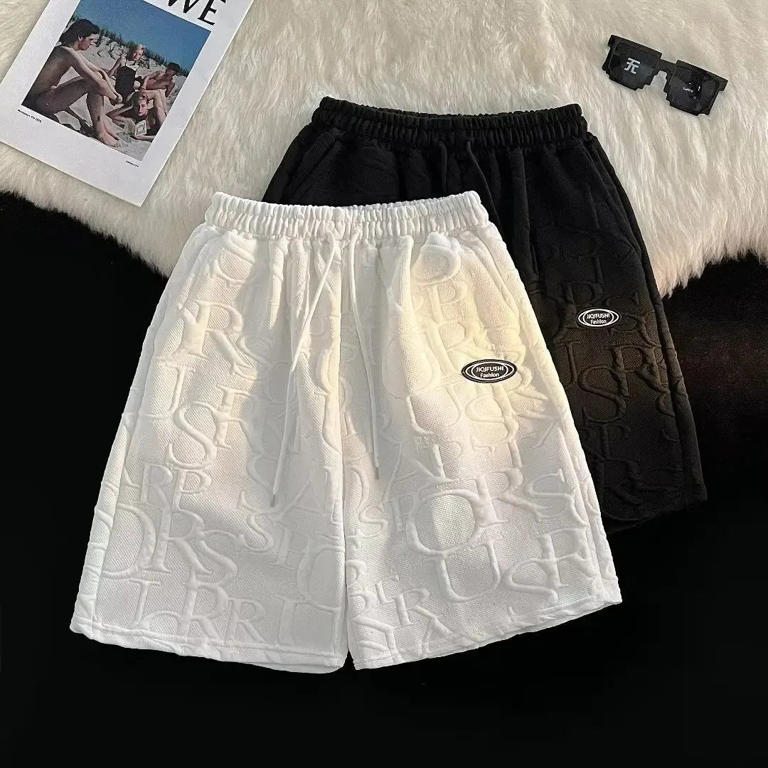 Summer Casual Sportswear Men's Short Sleeve T-Shirt And Shorts Set Loose Fit Trendy Brand Five-Quarter Length Comfortable - Ellianto fashion Men's
