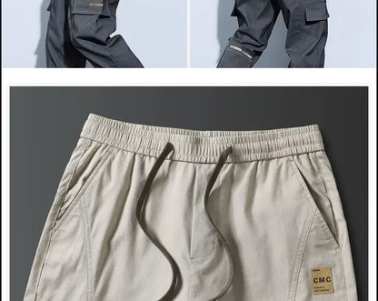 Summer Thin Men's Harajuku Cargo Pants Loose-Fit Sports Trendy Versatile Ankle-Length Casual Trousers - Ellianto fashion Men's
