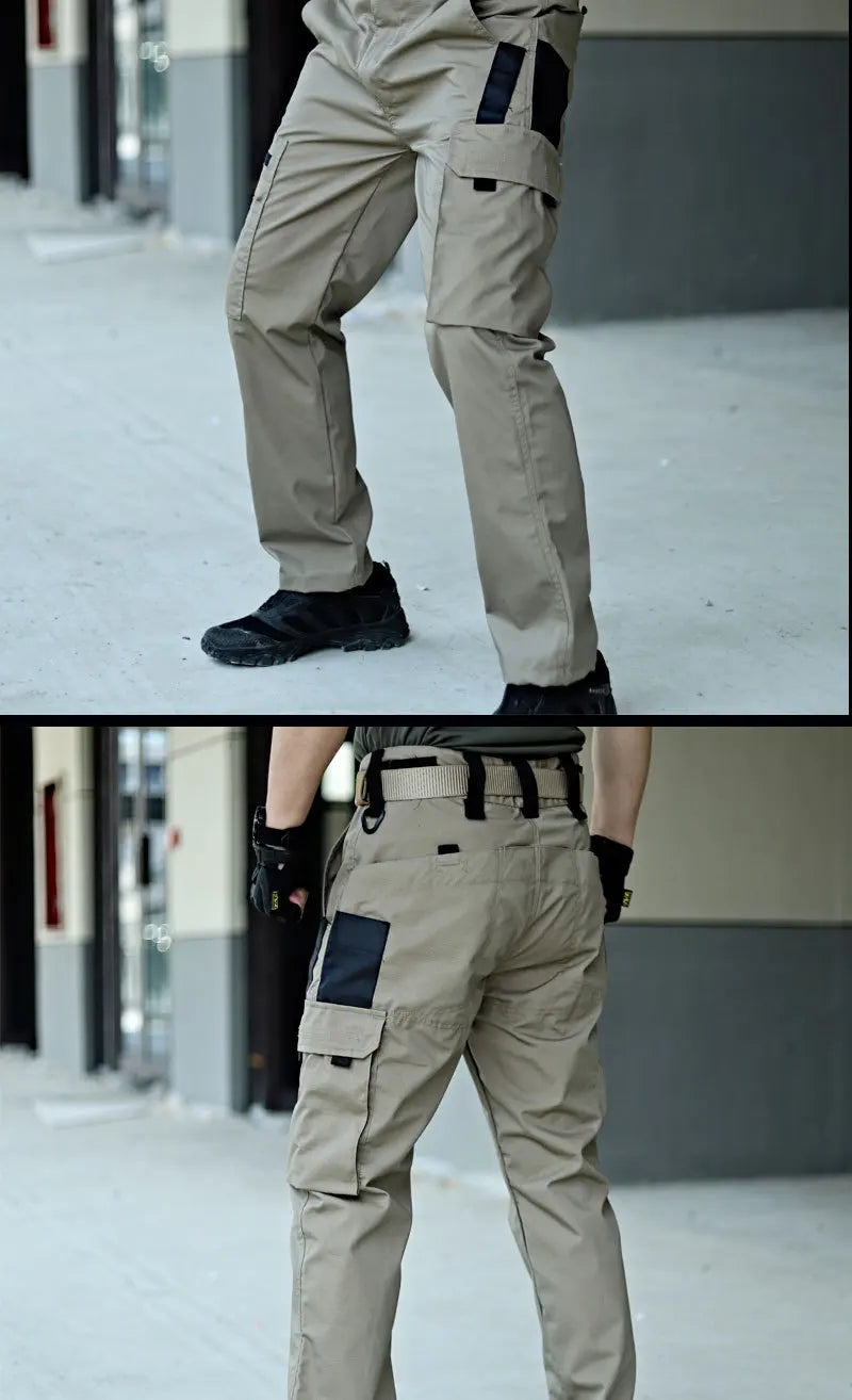 New Tactical Work Pants Men Outdoor Cargo Trousers Multi-pocket Waterproof Pant Autumn Spring Outdoor Workwear Hiking Trousers - Ellianto fashion Men's