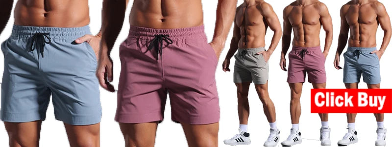 Men Sport Shorts Sportswear Double-deck Running Shorts 2 In 1 Beach Bottoms Summer Gym Fitness Training Jogging Short Pants Men - Ellianto fashion Men's