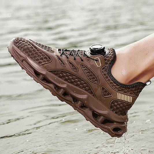 Breathable Mesh Slip-On Water Sport Shoes Fashionable Men Casual Lazy Shoes Multi-Color Personalized Quick-Drying Aqua shoes - Ellianto fashion Men's