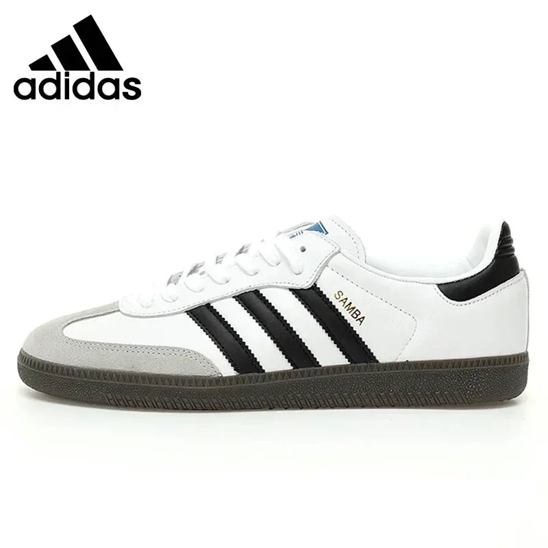 Classics Adidas Originals Samba White Low Flat Skateboarding Shoes for Men Women Unisex German Training Board Shoes - Ellianto fashion Men's