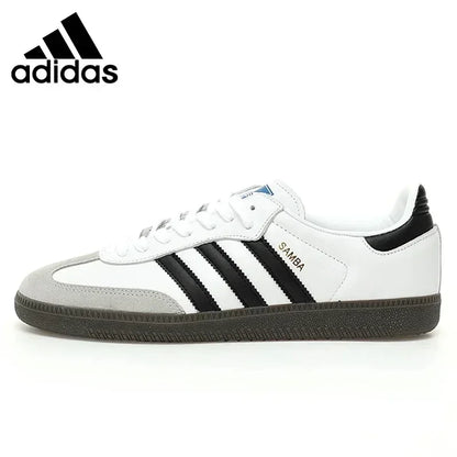 Classics Adidas Originals Samba White Low Flat Skateboarding Shoes for Men Women Unisex German Training Board Shoes - Ellianto fashion Men's