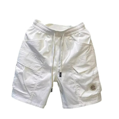 2025 Summer New Men's Workwear Thin Shorts Trendy Elastic Waist Straight-Leg Casual Pants Versatile For Various Occasions - Ellianto fashion Men's