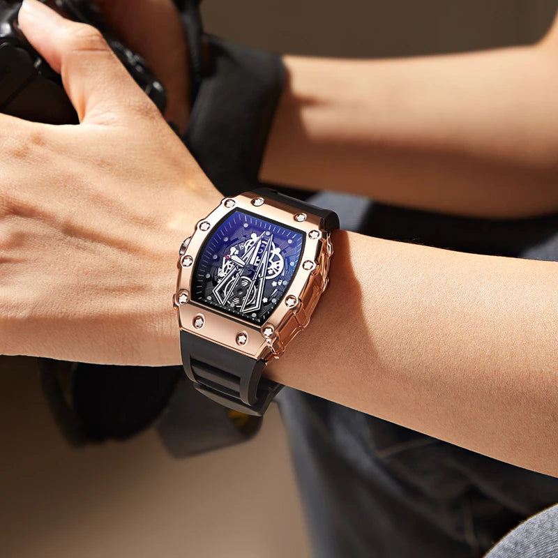 Foreign Trade Watch Large Dial For Men Quartz Waterproof Sport Square Luminous Watch For Men - Ellianto fashion Men's
