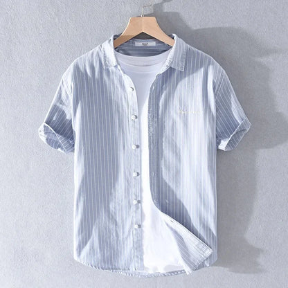 Retro Japanese-Style Short-Sleeve Shirt – Effortless Versatility and Relaxed Confidence for the Modern Man