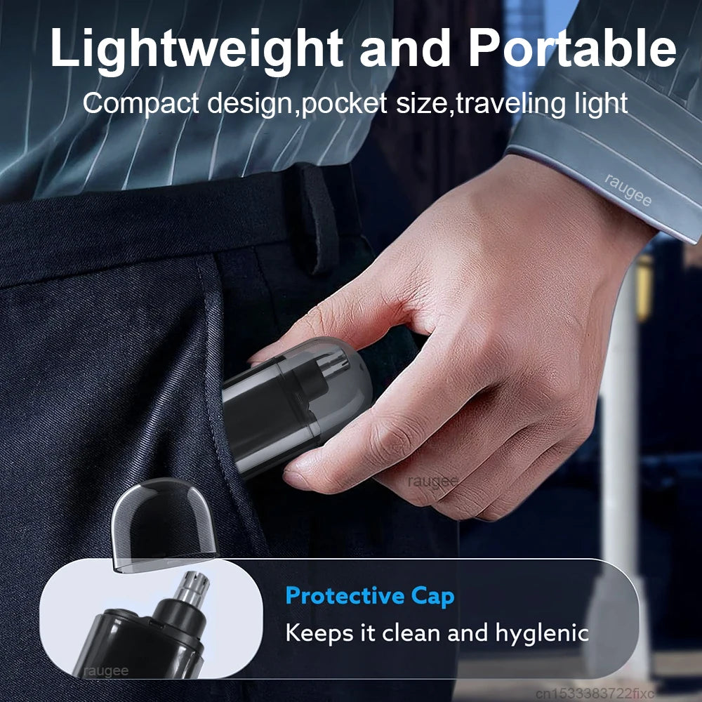 Electric Nose Hair Trimmer Mini Portable Nose Hair Remover for Men USB Rechargeable Trimmer for Nose and Ears Nose Hair Clipper - Ellianto fashion Men's