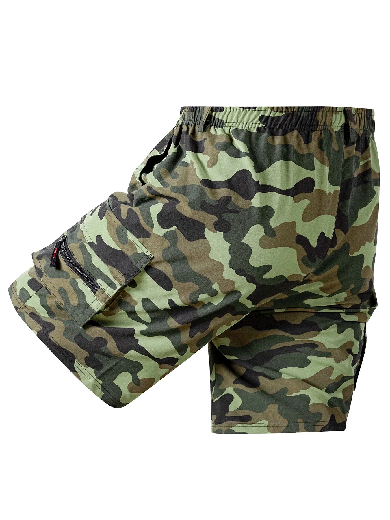 Men's Loose Cargo Shorts Multiple Pockets Sports - Inspired Casual Style Summer Running Half Pants for Outdoor Beach Fun - Ellianto fashion Men's