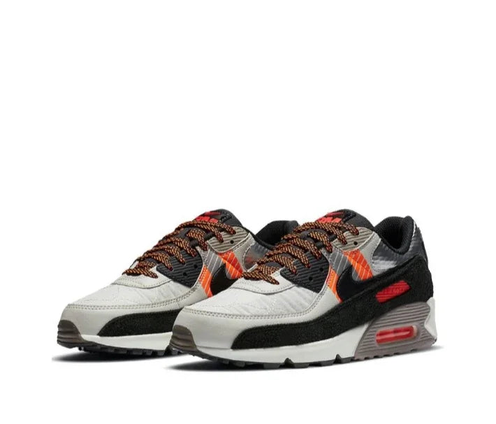 Nike Air Max 90 Fashionable Versatile Comfortable Height-increasing Air-cushioned Shock-absorbing Casual Running Shoe Black - Ellianto fashion Men's
