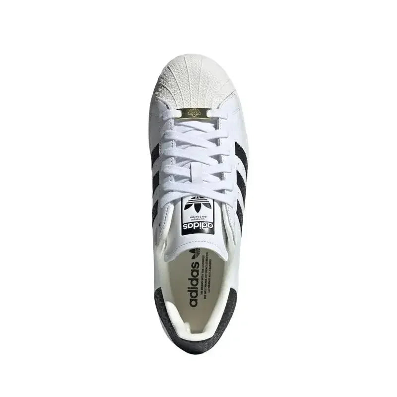 Adidas Originals Superstar Men's Women's Skateboarding Shoes, Lightweight, Durable, Non-slip, Low-top Board Shoes, Black/White - Ellianto fashion Men's