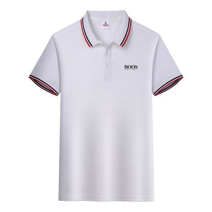2025 Men's New Summer Embroidery Business Casual Short Sleeved POLO Shirt Fashion Short Sleeved Cool Breathable Top Polo Shirt - Ellianto fashion Men's