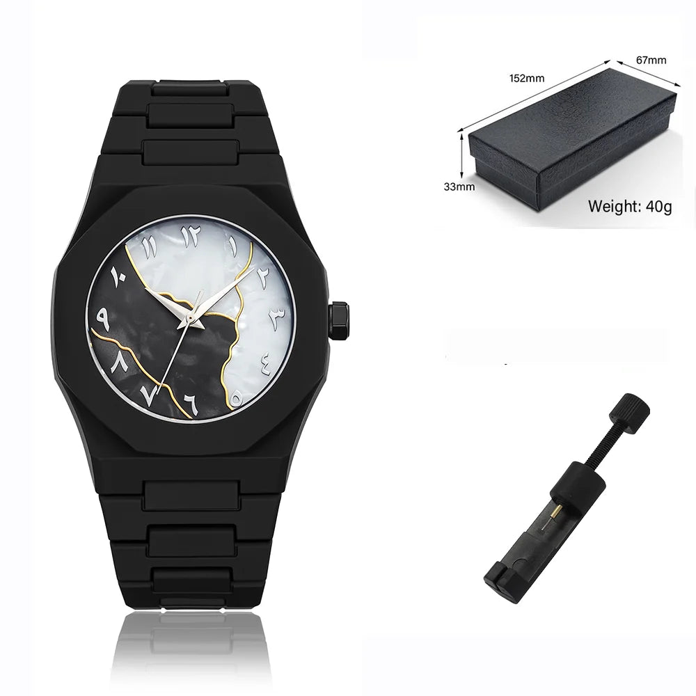 Simple casual men's watches, macaroon color quartz watches, round dial quartz watches, suitable for daily life, gifts - Ellianto fashion Men's