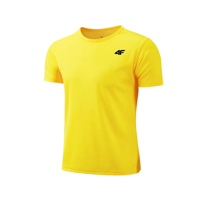 Men's Summer Exercise Trainning T-shirt High Quality Breathable Quick Dry Short Sleeved Top Marathon Gym Fitness Basketball Tees - Ellianto fashion Men's