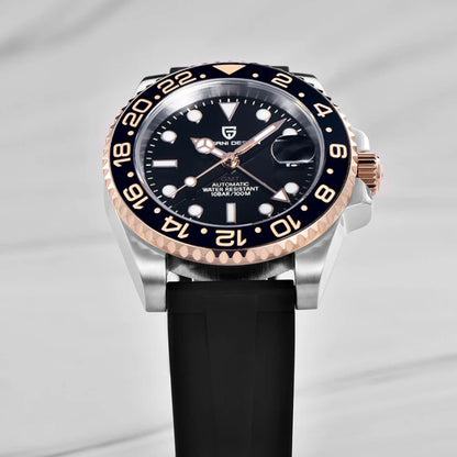 PAGANI DESIGN Automatic mechanical watch rubberstrap 100Mwaterproof night light sports outdoor casual Watch For Man reloj hombre - Ellianto fashion Men's