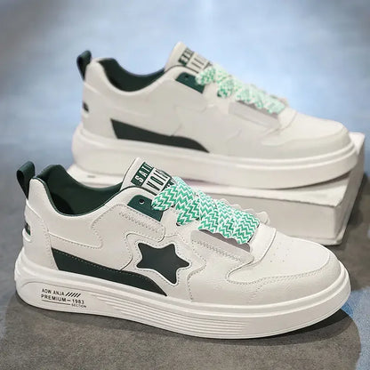 Men's Vulcanize Shoes Casual Non-slip Work Sneakers Male Korean Style Offer Breathable Autumn Trendy Cheap High Quality Fashion - Ellianto fashion Men's