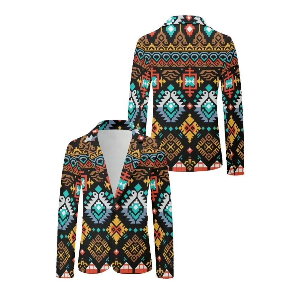Exotic Style Slim Fit Blazers Men's Elegent Wedding Suit One Buttons Handsome Blazer Masculino Casual Coat Lightweight Jacket - Ellianto fashion Men's