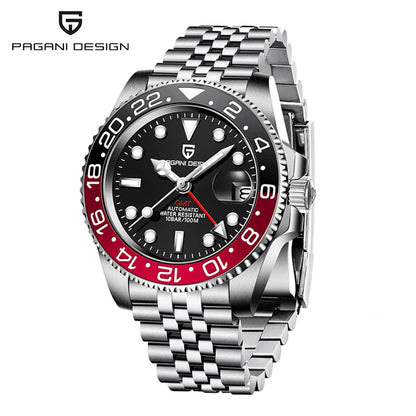 PAGANI DESIGN Automatic mechanical watch rubberstrap 100Mwaterproof night light sports outdoor casual Watch For Man reloj hombre - Ellianto fashion Men's