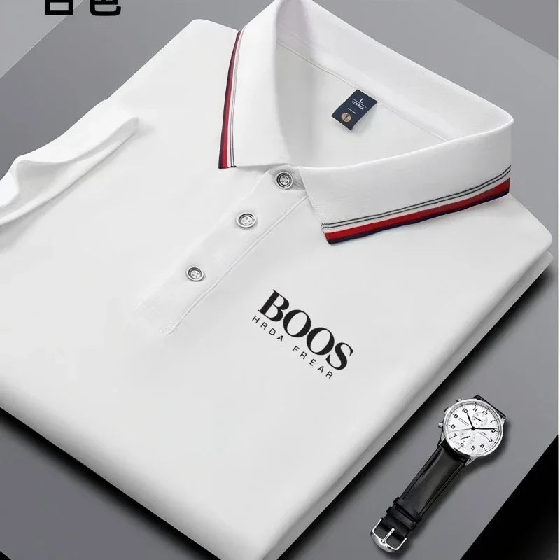 Set 2025 Summer New Embroidered Men's Short Sleeved Polo Shirt Fashion Design Golf Top Casual T-shirt - Ellianto fashion Men's