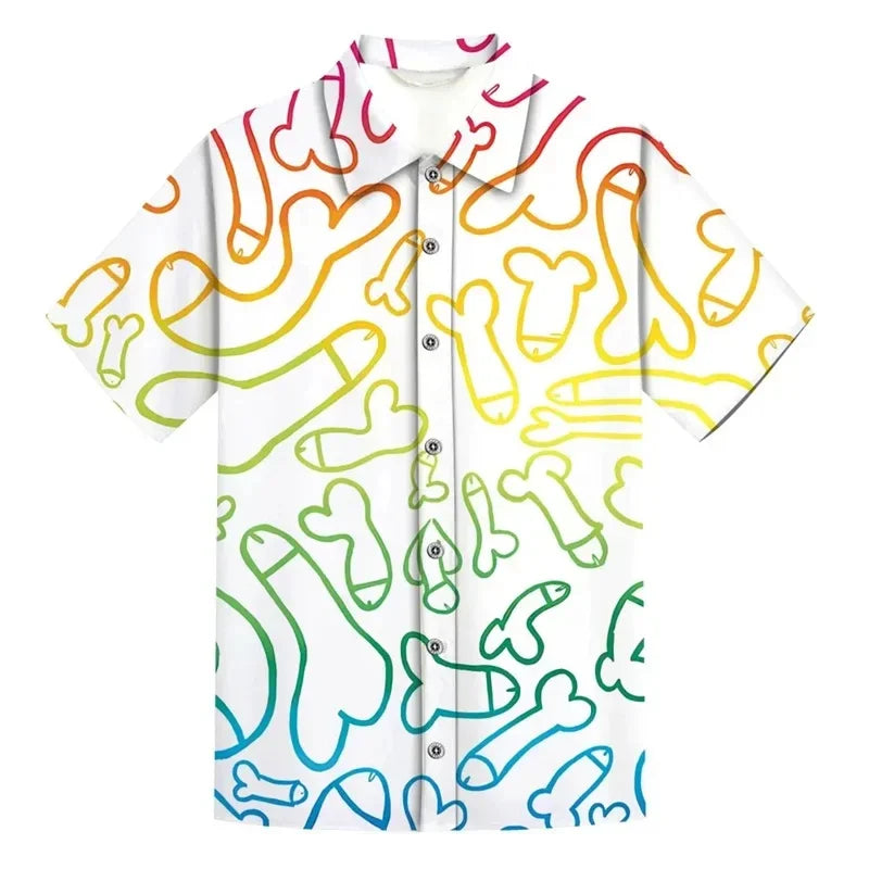 Summer Men’s Beach Shirt – Lightweight Short-Sleeve Comfort with Fun, Personalized Style for the Modern Gentleman