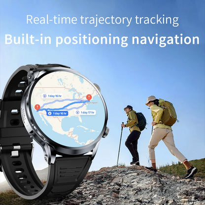 32+256GB Android 9.0 Smartwatch 4G LTE 1100Mah Battery Play Store Heart Rate 1.95 inch Spherical screen Smart Watch Men GPS WIFI - Ellianto fashion Men's