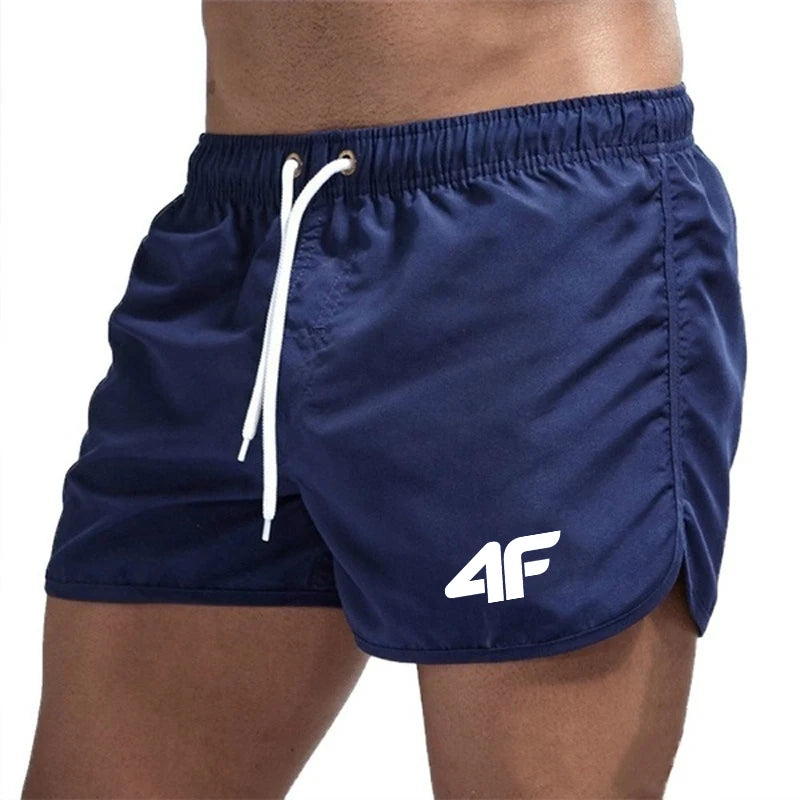 Men's Shorts 2025 Beach Trunks Summer Swim Gym Pants Quick Drying Swimming Homme Surf Ventilate Drawstring Fashion Casual Daily - Ellianto fashion Men's