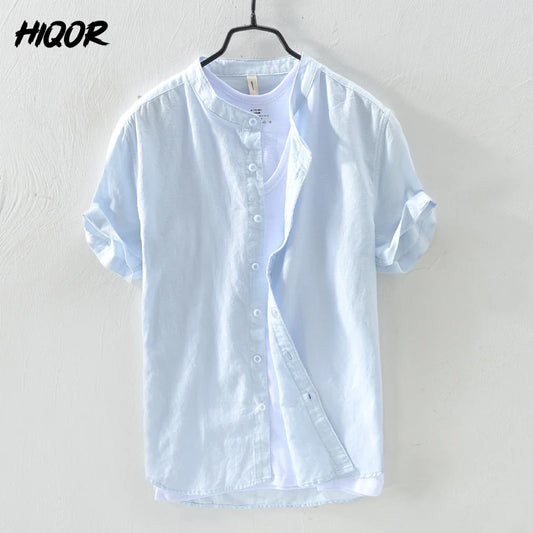Effortless Elegance: Premium Men’s Business-Casual Cotton Shirt – Stay Sharp, Stay Comfortable, All Summer Long