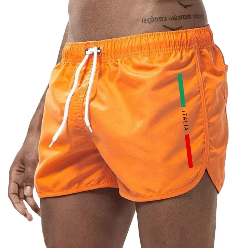 Italy Summer Men Casual Fashion Board Shorts High Quality Man Beach Quick Dry Shorts Daily Running Fitness Cycling Short Pants - Ellianto fashion Men's