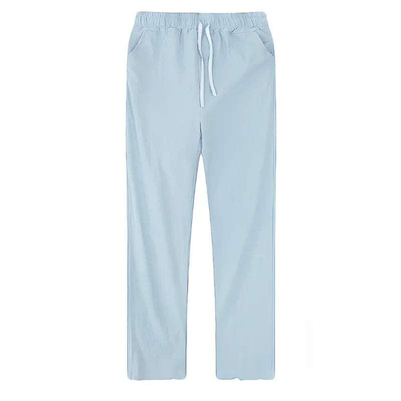 Men's Cotton Linen Pants Joggers Sweatpants Streetwear Breathable Solid Color Linen Trousers Vacation Summer Loose Pants S-5XL - Ellianto fashion Men's