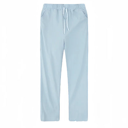 Men's Cotton Linen Pants Joggers Sweatpants Streetwear Breathable Solid Color Linen Trousers Vacation Summer Loose Pants S-5XL - Ellianto fashion Men's