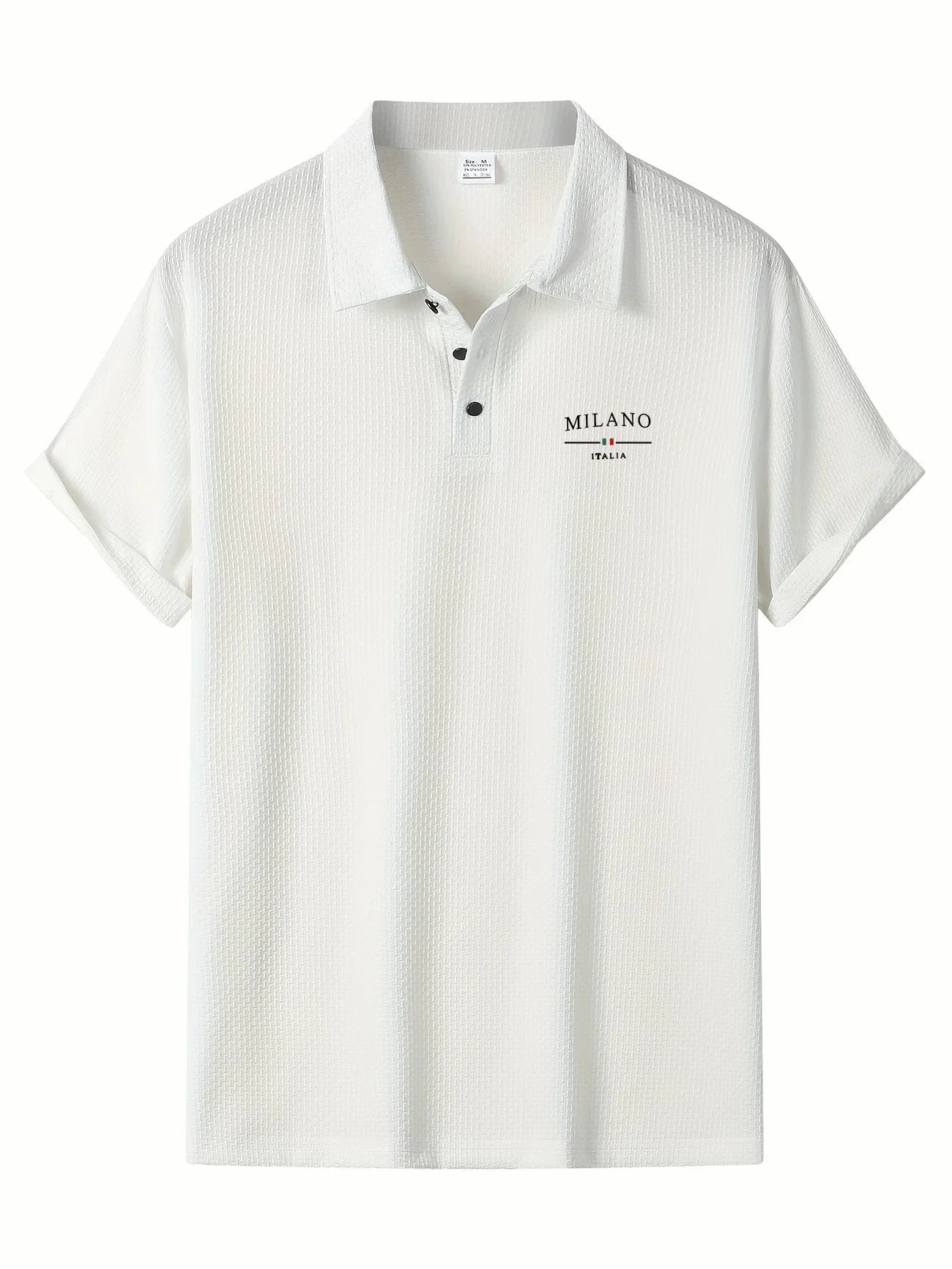 Men's Polo shirt, summer thin lapel short-sleeved, fashionable printed S314MILANO youth casual versatile top - Ellianto fashion Men's