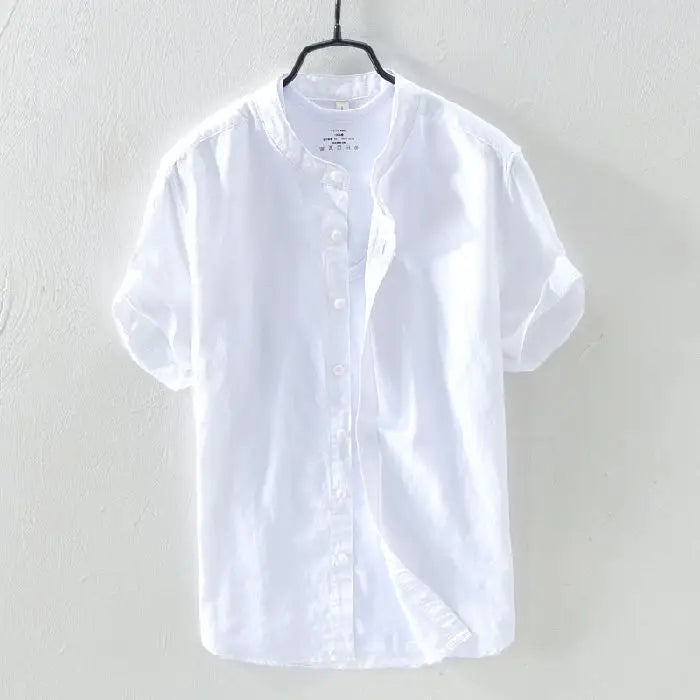 Effortless Elegance: Premium Men’s Business-Casual Cotton Shirt – Stay Sharp, Stay Comfortable, All Summer Long