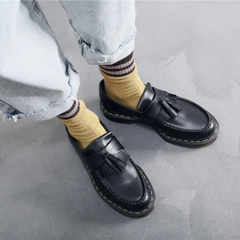 Fashionable men and women loafers tassel shoes British casual boots spring and autumn luxury high quality plus size 46 45 - Ellianto fashion Men's