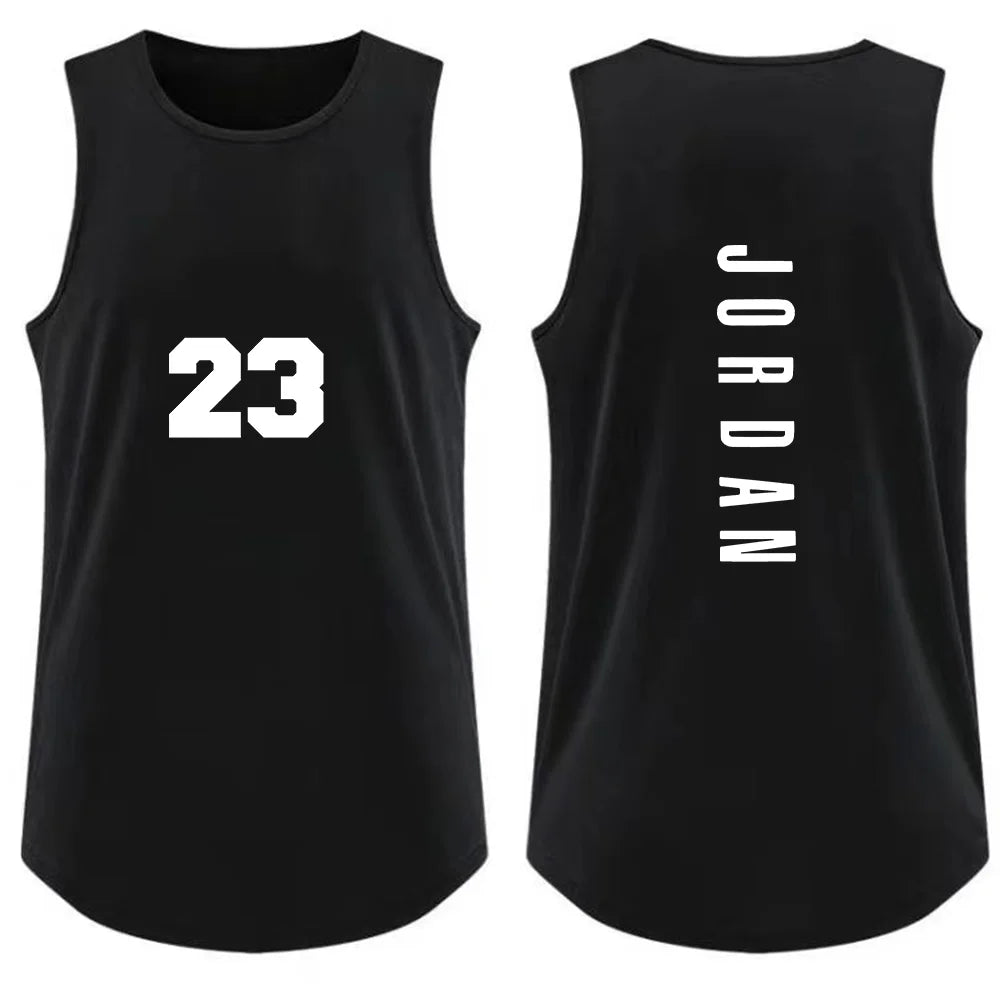 Men's Tank Top Fashion Gym T-shirt Man Casual Breathable Sleeveless Shirt Outdoor Basketball Sports Vest Summer Street Loose Tee - Ellianto fashion Men's