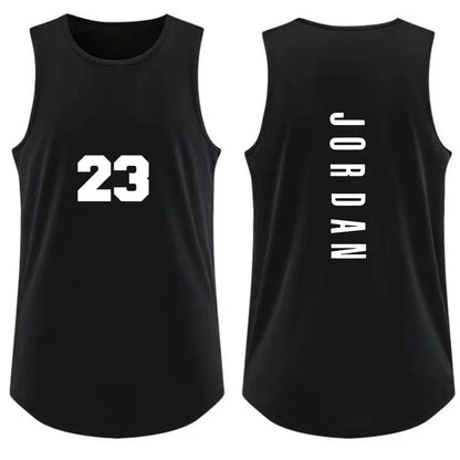 Men's Tank Top Fashion Gym T-shirt Man Casual Breathable Sleeveless Shirt Outdoor Basketball Sports Vest Summer Street Loose Tee - Ellianto fashion Men's