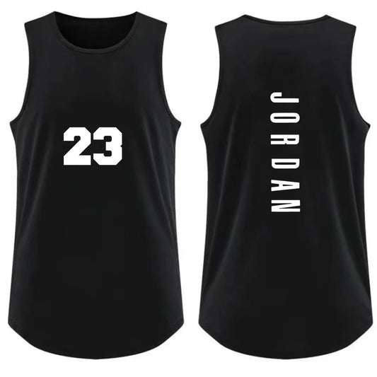 Men's Tank Top Fashion Gym T-shirt Man Casual Breathable Sleeveless Shirt Outdoor Basketball Sports Vest Summer Street Loose Tee - Ellianto fashion Men's