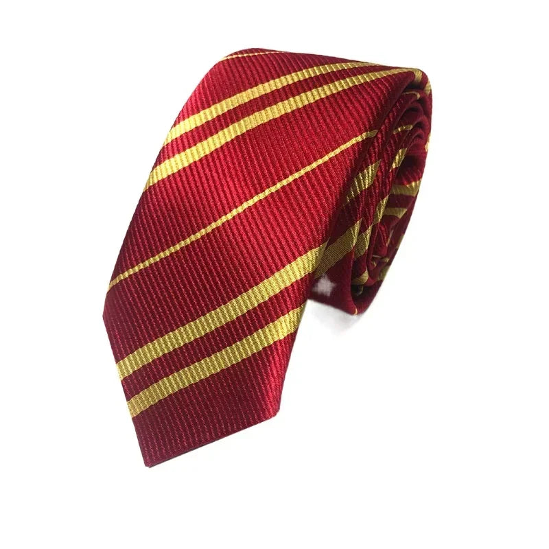 Magic School Tie Harris Halloween Cosplay Lovely Costume Prop Twill Casual College Badge Costume Necktie 4 Color - Ellianto fashion Men's